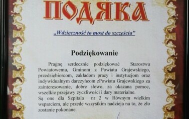 9. Podziękowania za pomoc