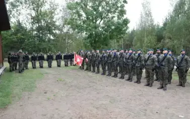 2. Kompania honorowa Wojska Polskiego i klasa mundurowa z Grajewa
