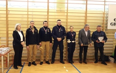 17. Przedstawiciele grajewskich policji i straży pożarnej