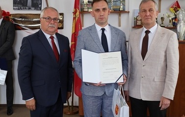 11. Starosta z mianowanym nauczycielem i Panem Dyrektorem