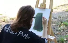 6. Obraz zainspirowany kamieniem przed dworkiem