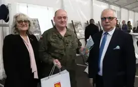 7. Starosta i Wicestarosta z dow&oacute;dcą 2 Batalionu Zmotoryzowanego Legion&oacute;w