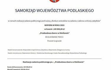 Informacja o dofinansowaniu