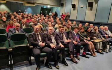 1. Starosta Grajewski Waldemar Remfeld na Gali Jubileuszu 100-lecia Klubu Sportowego Warmia Grajewo
