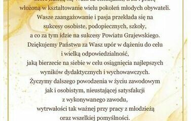 Życzenia z okazji Dnia Edukacji Narodowej 2023