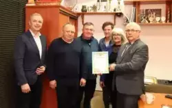 Przedstawiciele Powiatu Grajewskiego i Szpitala Miejskiego Nr 2 w Równem