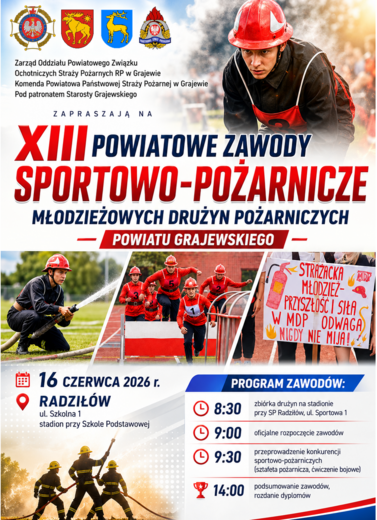 XIII Powiatowe Zawody Sportowo-Pożarnicze Młodzieżowych Drużyn Pożarniczych Powiatu Grajewskiego