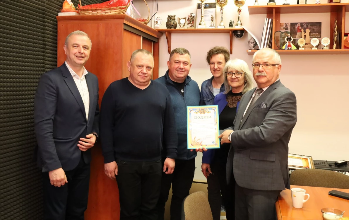 Przedstawiciele Powiatu Grajewskiego i Szpitala Miejskiego Nr 2 w Równem